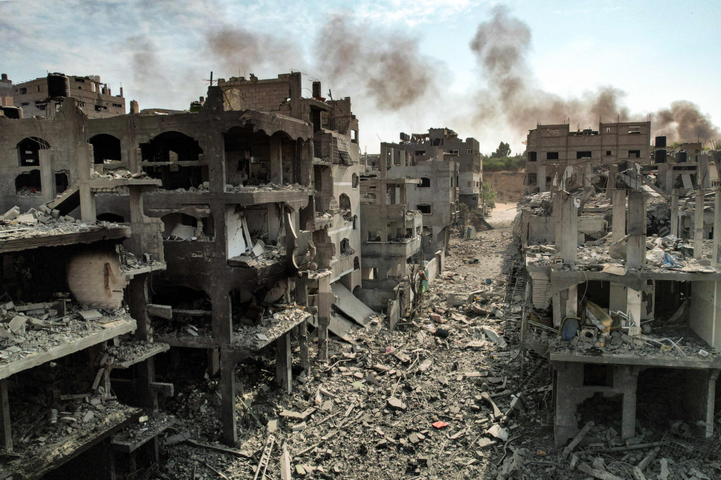 The ruins of Jabaliya Refugee Camp on 11 October 2023 (Photo: Yahya Hassouna/AFP)