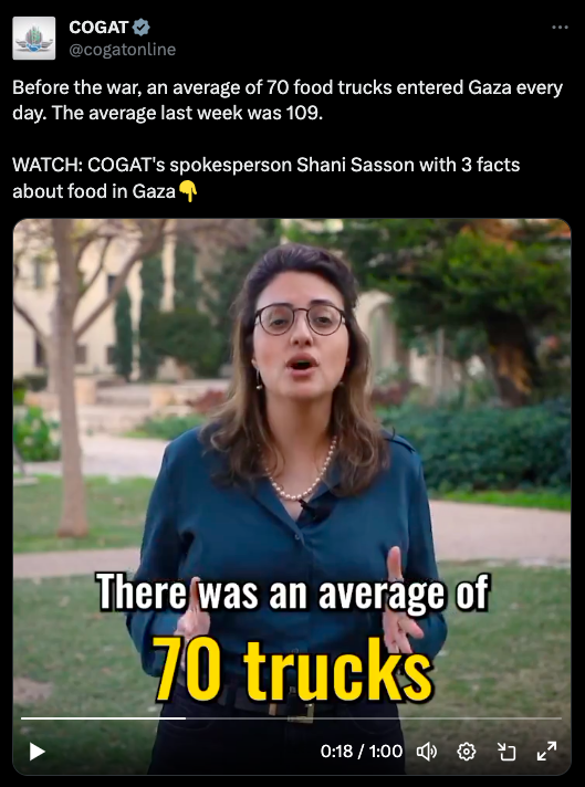 New Israeli lies minimize the number of aid trucks that entered Gaza before October 7th to distract from the current trickle